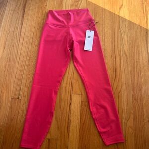 ALO Yoga Pink Leggings High-Waist Stretchy Activewear - NWT